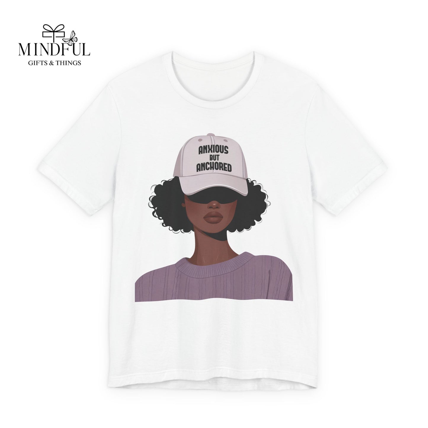 Ambitious But Anchored Graphic Tee — Empowered Black Woman Design