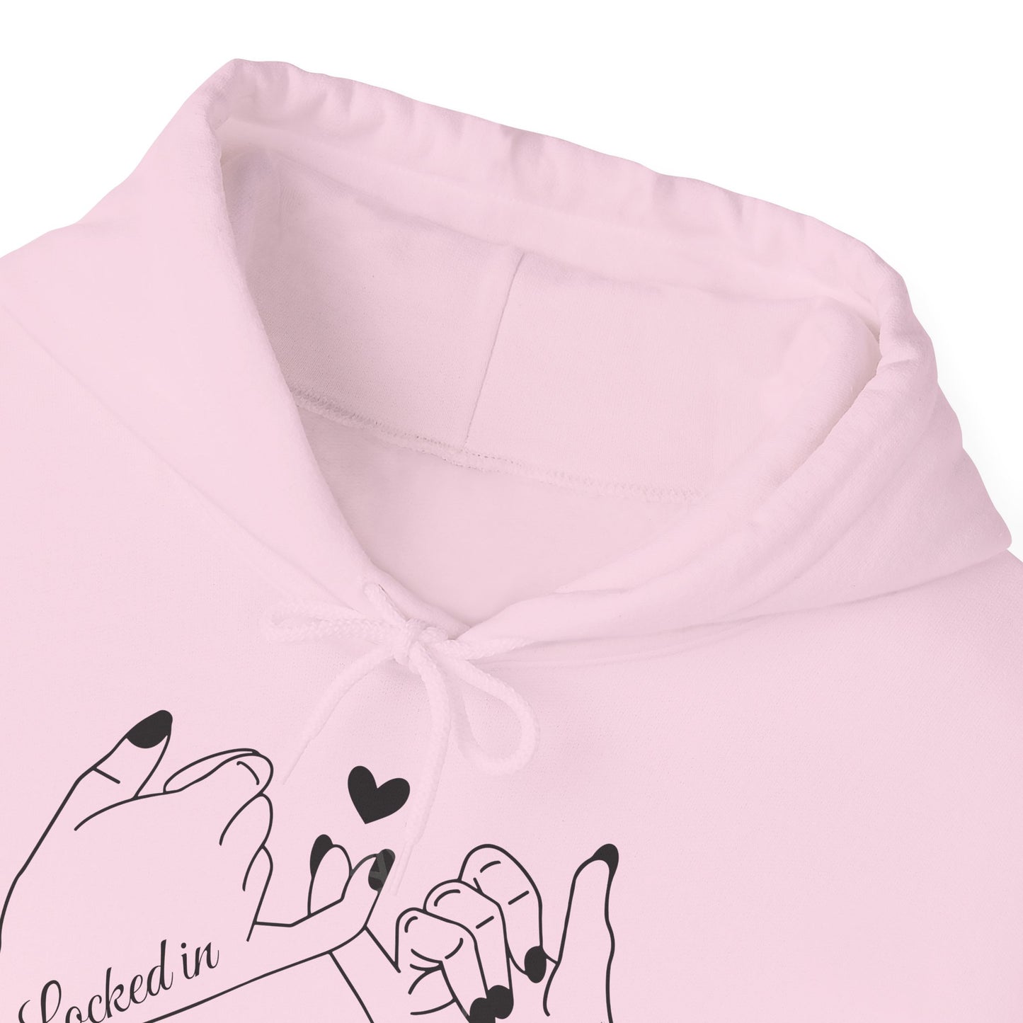 Hoodie — Minimal 'Promise' Pinky Swear Line Art Pullover