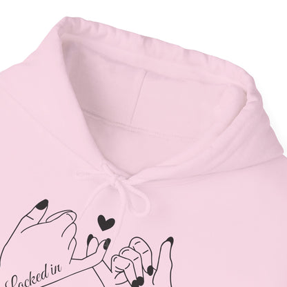 Hoodie — Minimal 'Promise' Pinky Swear Line Art Pullover