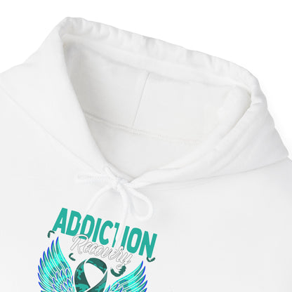 Addiction Warrior Hoodie — Recovery Support Ribbon Sweatshirt