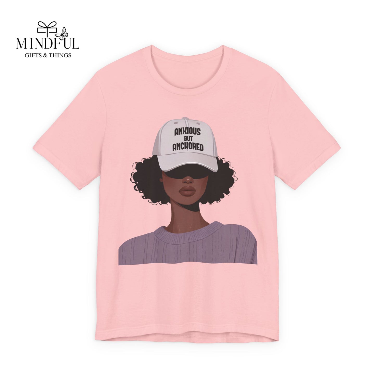 Ambitious But Anchored Graphic Tee — Empowered Black Woman Design
