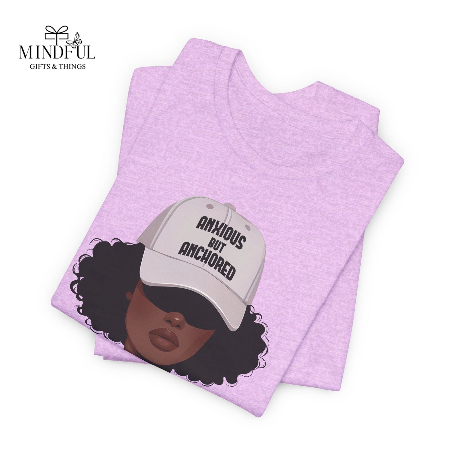 Ambitious But Anchored Graphic Tee — Empowered Black Woman Design