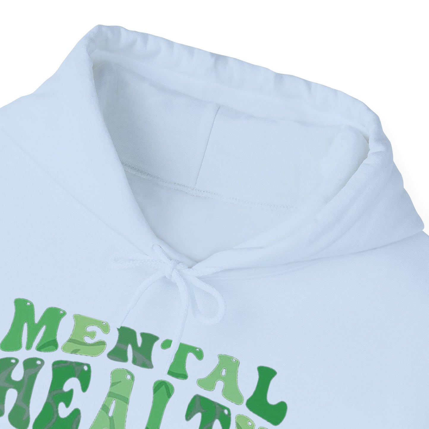 Mental Health Matters Hoodie — Green Retro Awareness Pullover