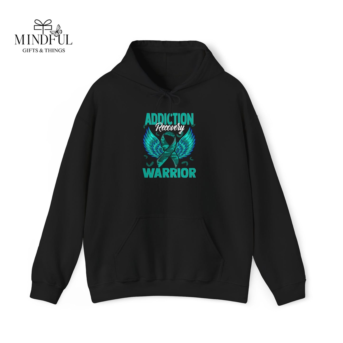 Addiction Warrior Hoodie — Recovery Support Ribbon Sweatshirt