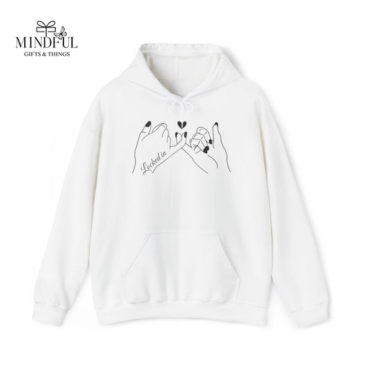 Hoodie — Minimal 'Promise' Pinky Swear Line Art Pullover