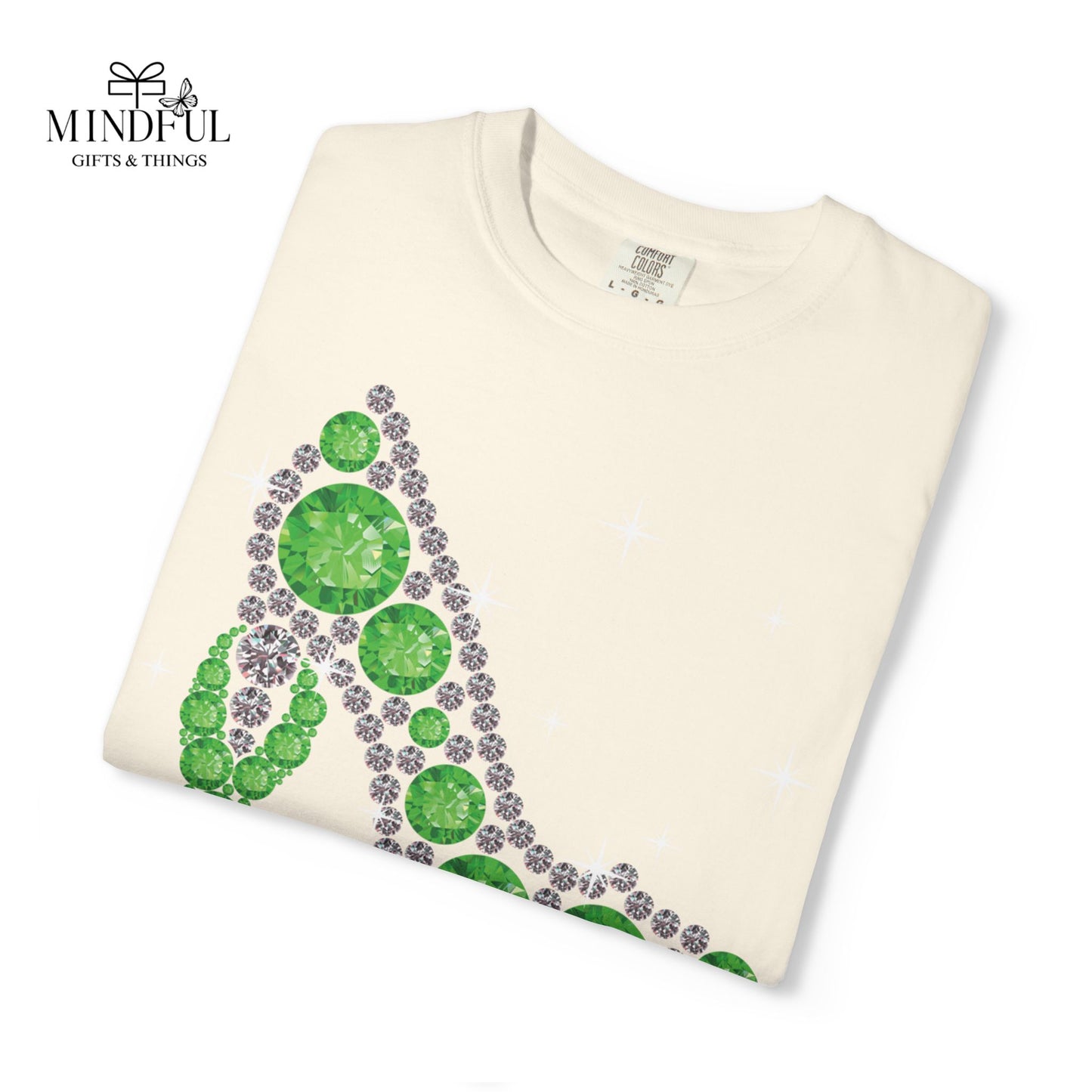Mental Health Awareness T-Shirt — "Fight Like a Boss" Green Ribbon Heels