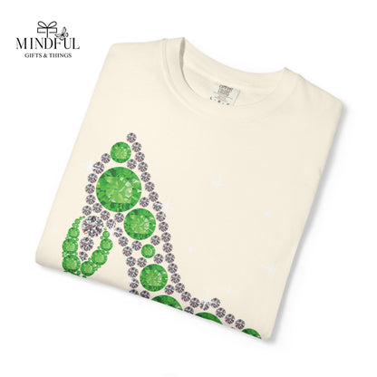 Mental Health Awareness T-Shirt — "Fight Like a Boss" Green Ribbon Heels