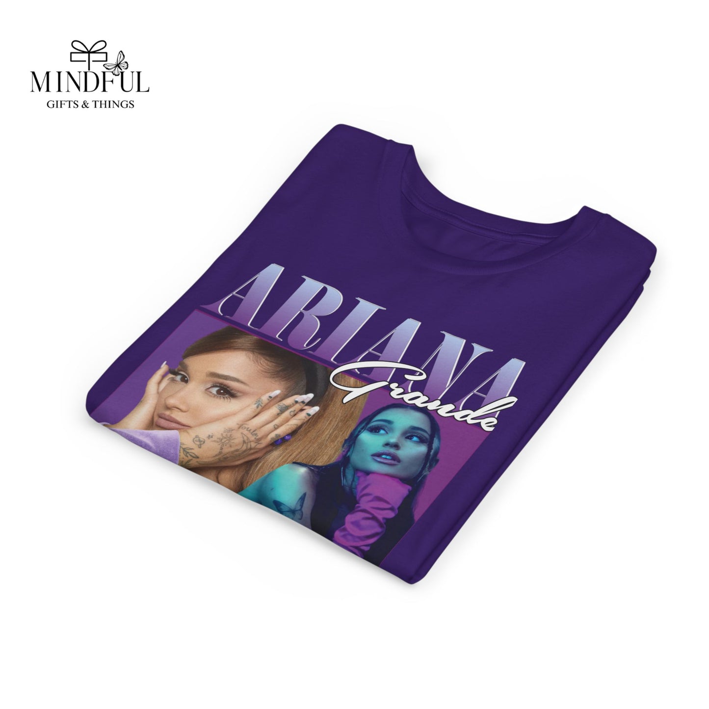 Youth Music Graphic Tee - Purple Photo Collage Design