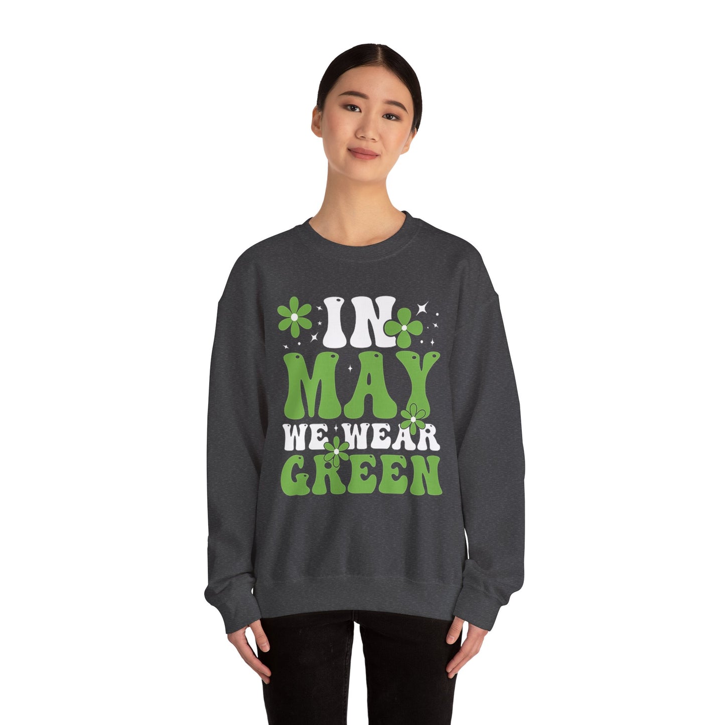 May the Green Crewneck Sweatshirt — St. Patrick’s Day Retro Floral Tee