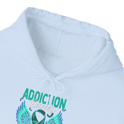 Addiction Warrior Hoodie — Recovery Support Ribbon Sweatshirt