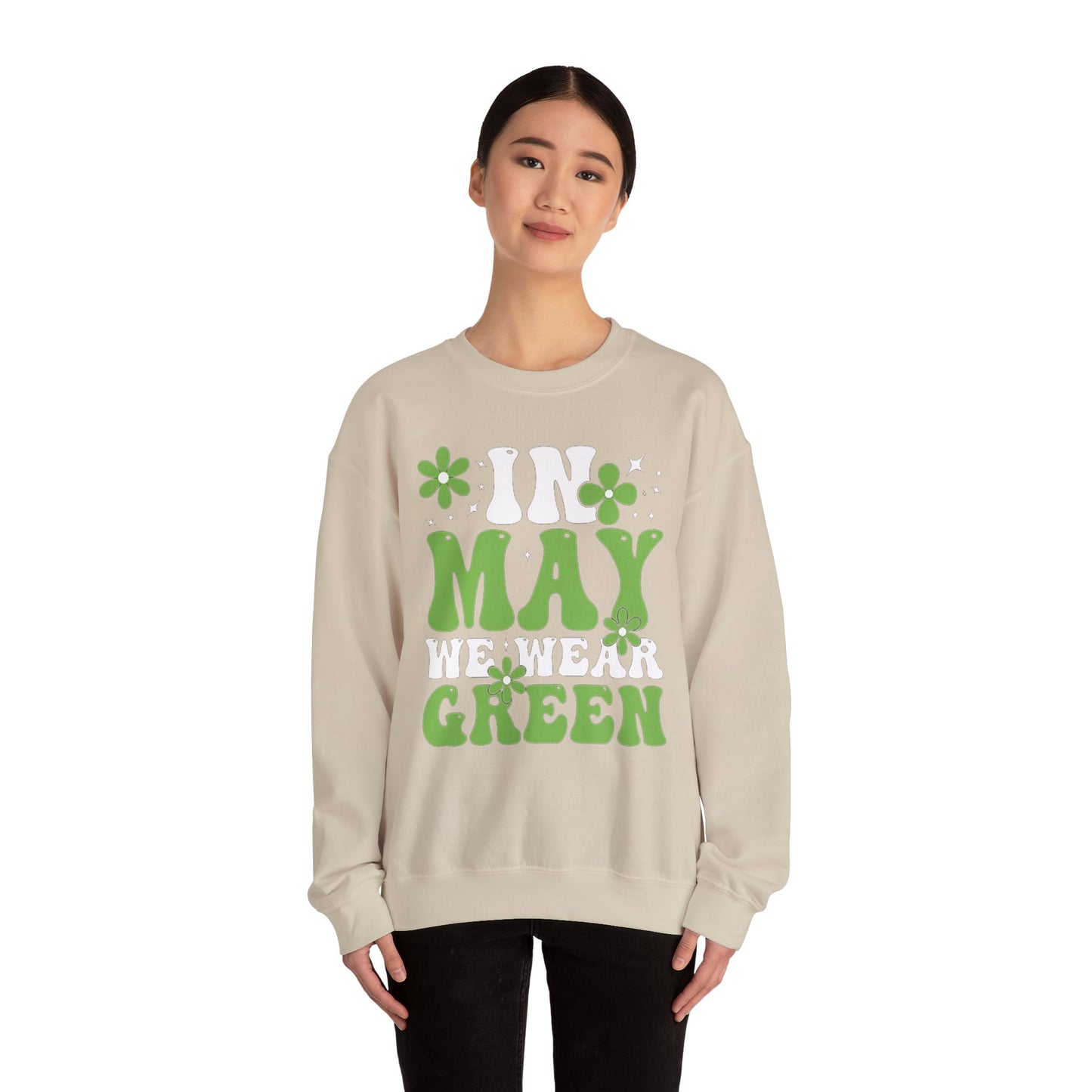 May the Green Crewneck Sweatshirt — St. Patrick’s Day Retro Floral Tee