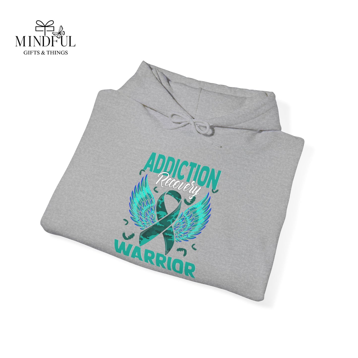 Addiction Warrior Hoodie — Recovery Support Ribbon Sweatshirt