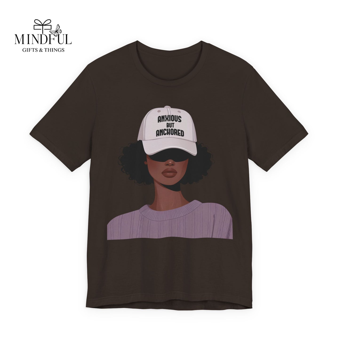 Ambitious But Anchored Graphic Tee — Empowered Black Woman Design