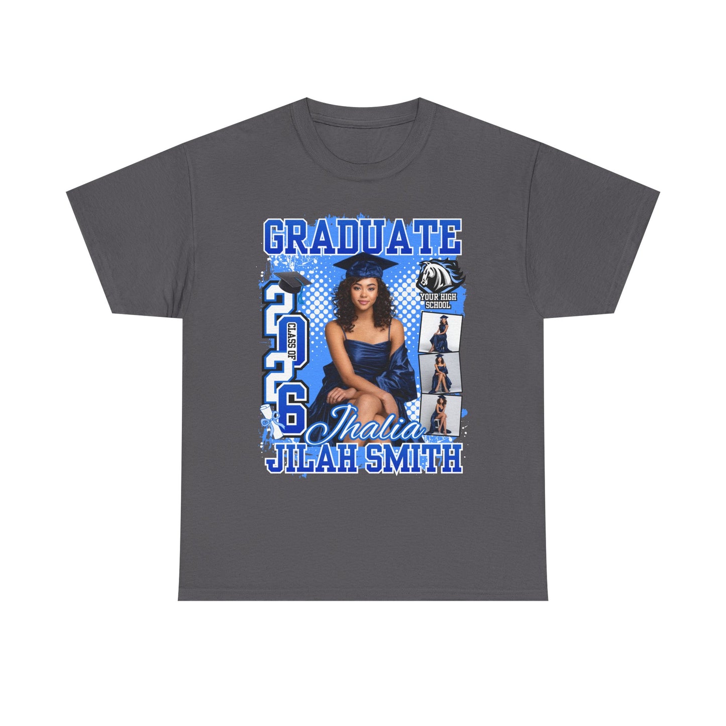 Graduate 2026 Custom Photo T-Shirt — Personalized Name & Picture Keepsake