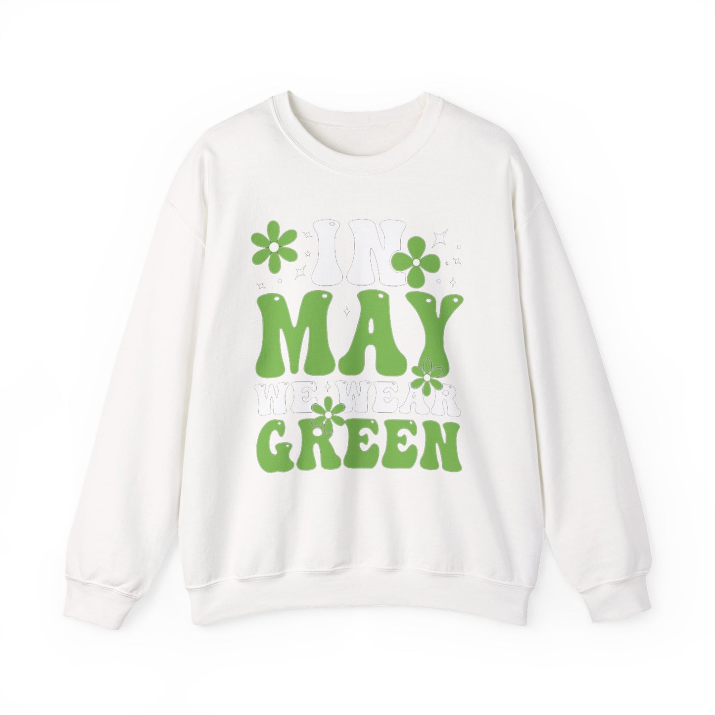 May the Green Crewneck Sweatshirt — St. Patrick’s Day Retro Floral Tee