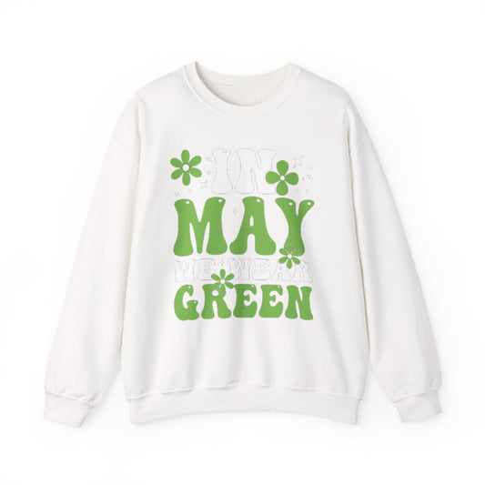 May the Green Crewneck Sweatshirt — St. Patrick’s Day Retro Floral Tee