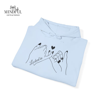 Hoodie — Minimal 'Promise' Pinky Swear Line Art Pullover