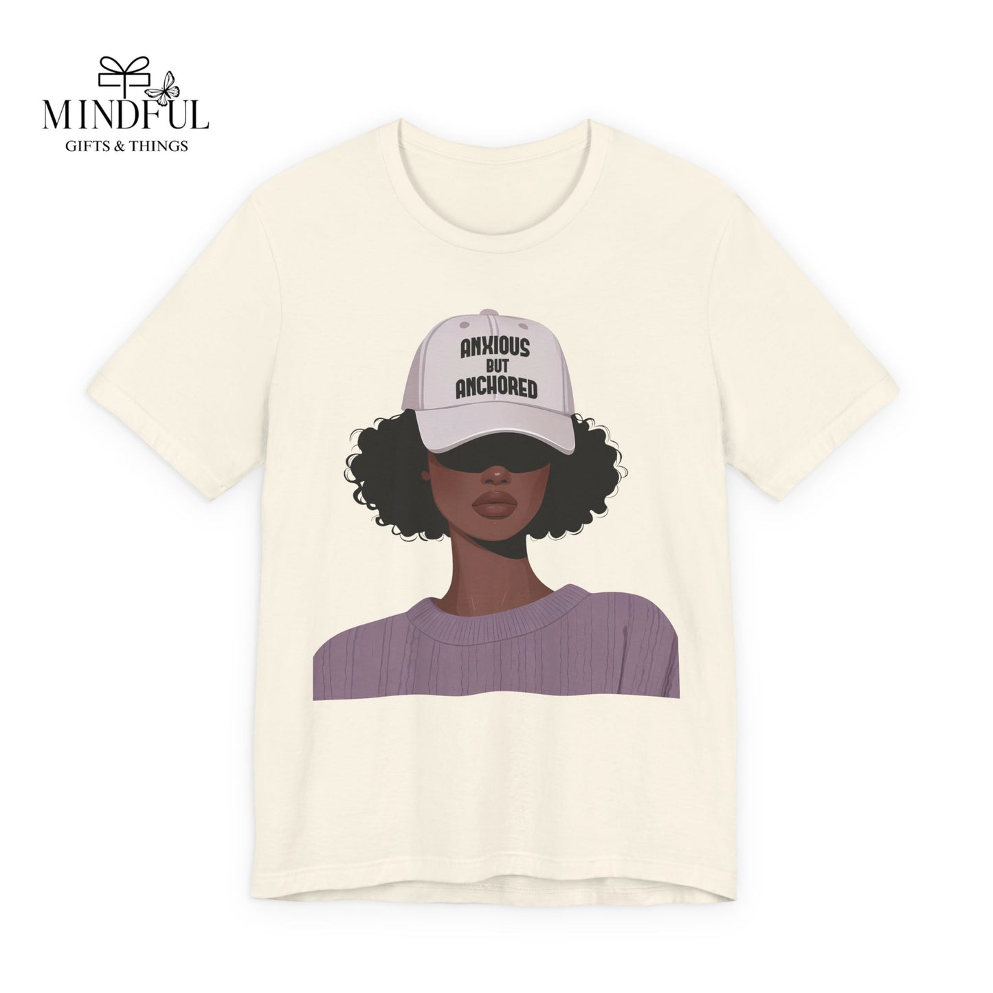 Ambitious But Anchored Graphic Tee — Empowered Black Woman Design