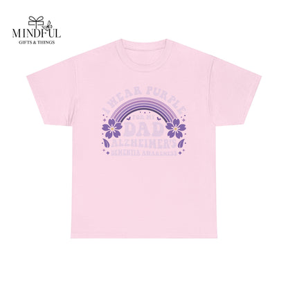 Alzheimer’s Awareness Dad T-Shirt — "I Wear Purple For My Dad" Support Tee