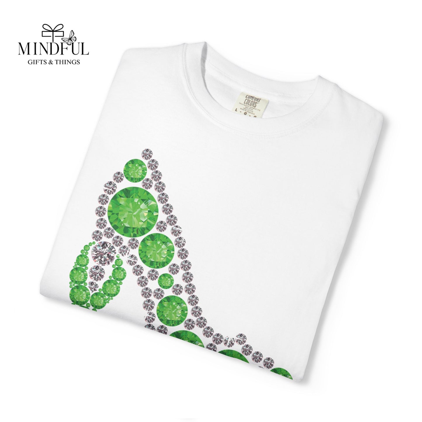 Mental Health Awareness T-Shirt — "Fight Like a Boss" Green Ribbon Heels
