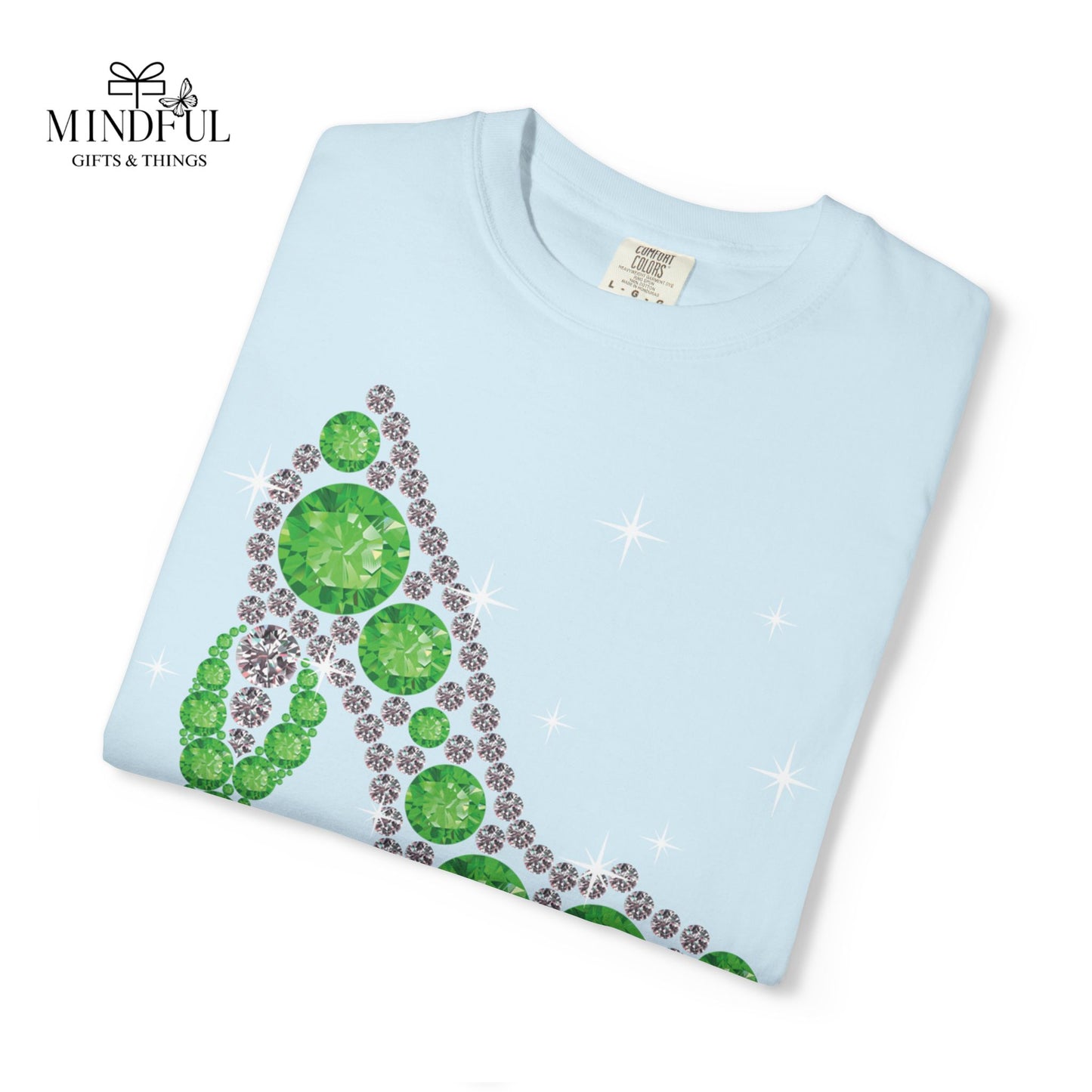Mental Health Awareness T-Shirt — "Fight Like a Boss" Green Ribbon Heels