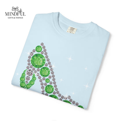 Mental Health Awareness T-Shirt — "Fight Like a Boss" Green Ribbon Heels