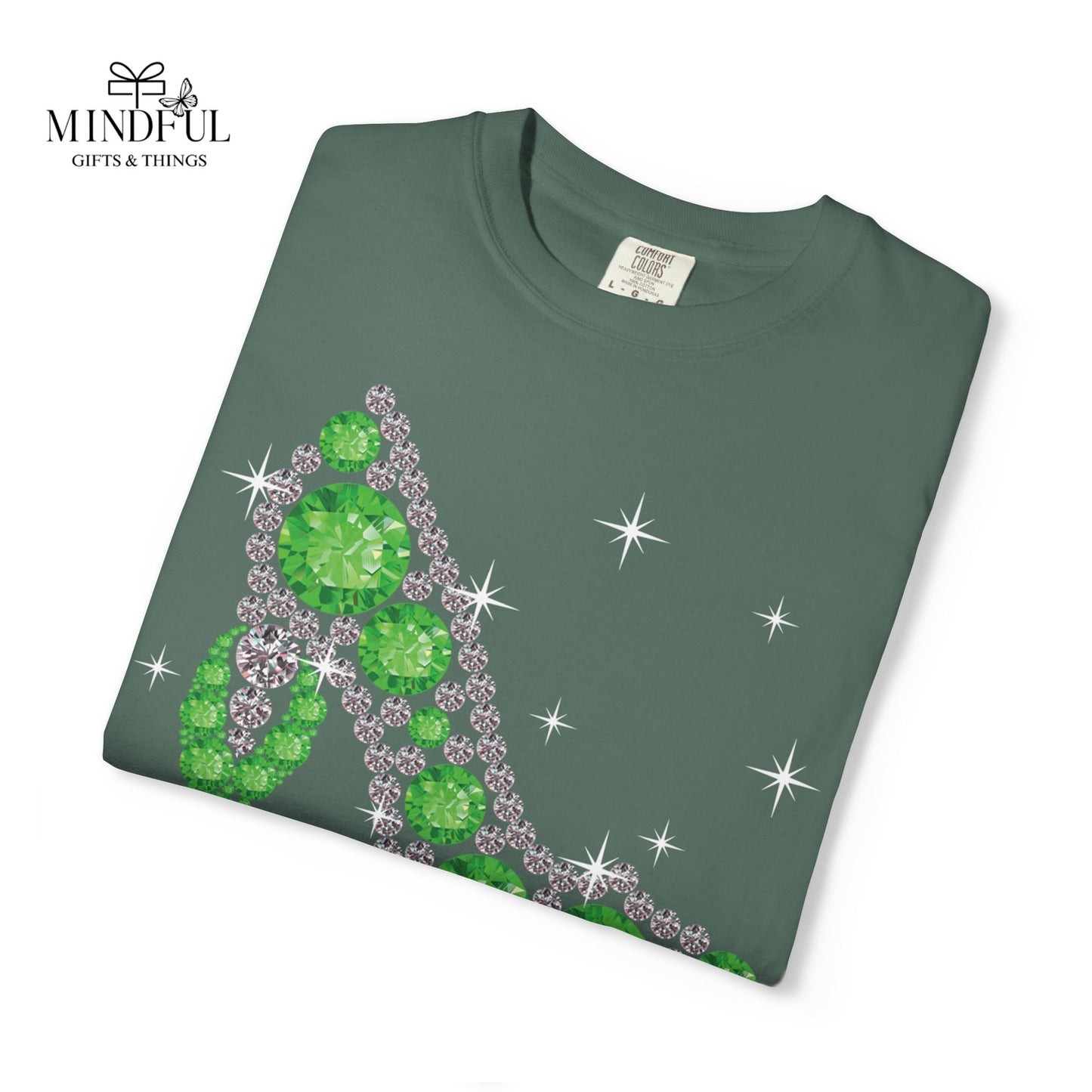 Mental Health Awareness T-Shirt — "Fight Like a Boss" Green Ribbon Heels