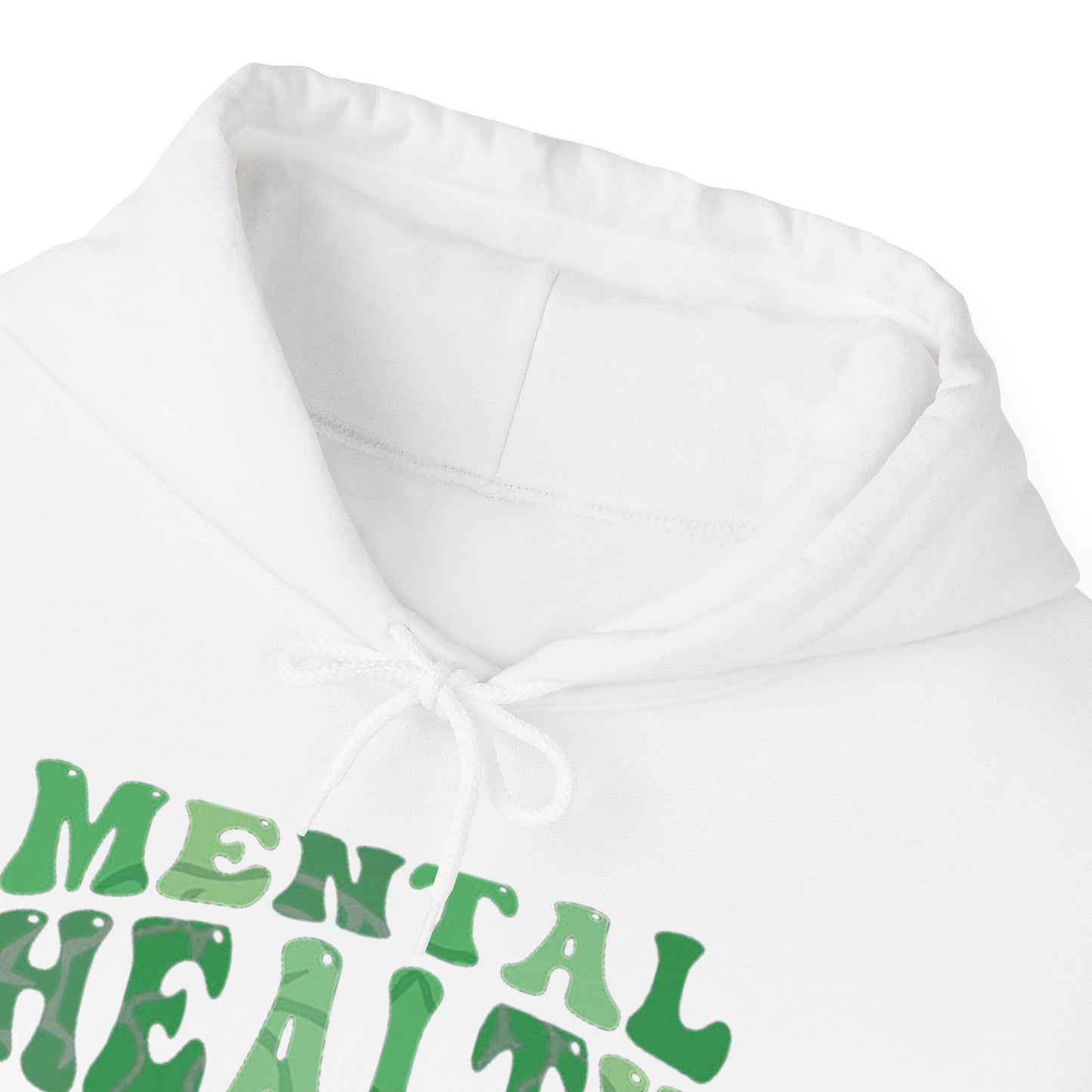 Mental Health Matters Hoodie — Green Retro Awareness Pullover