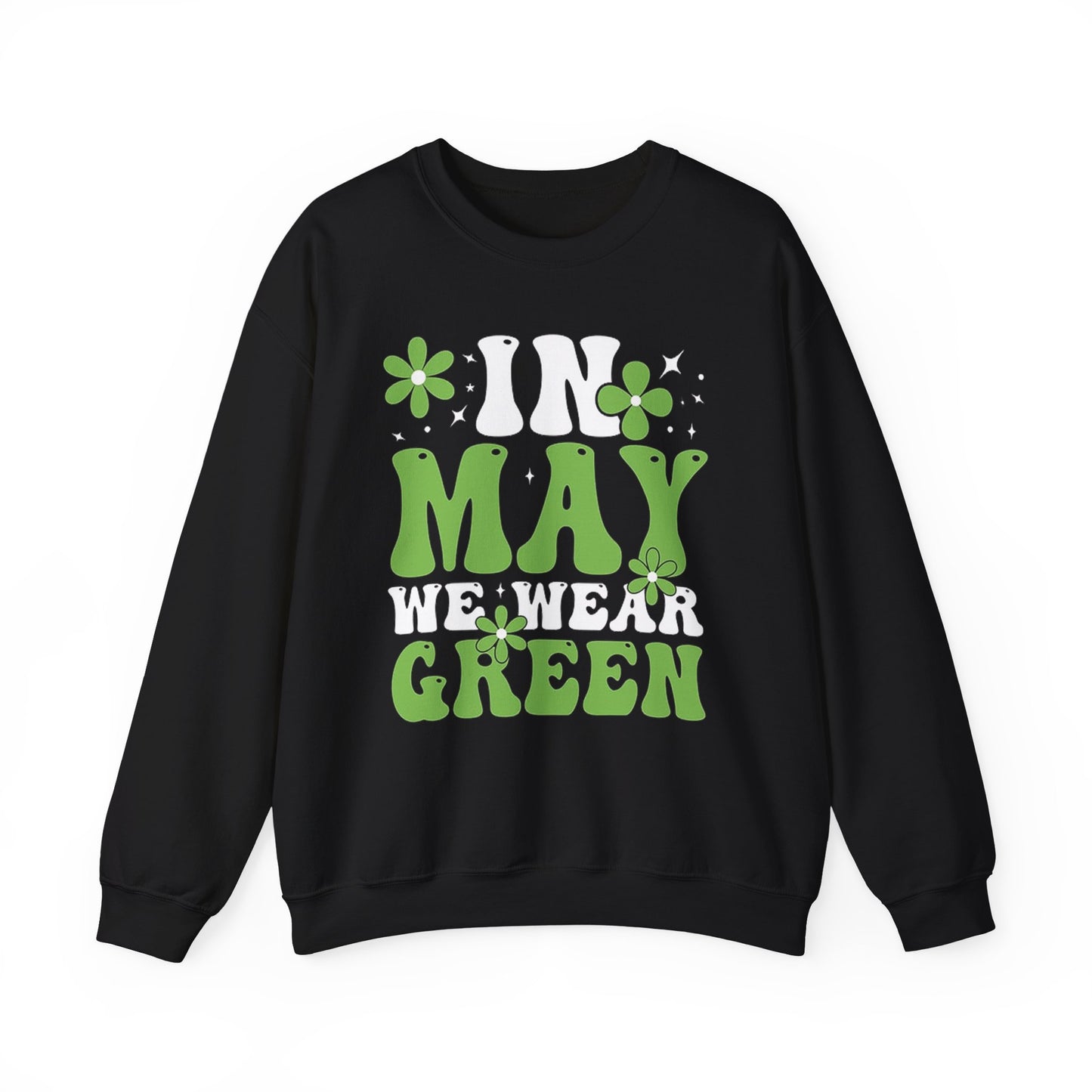 May the Green Crewneck Sweatshirt — St. Patrick’s Day Retro Floral Tee