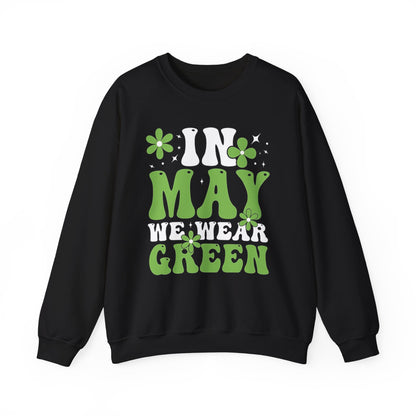 May the Green Crewneck Sweatshirt — St. Patrick’s Day Retro Floral Tee