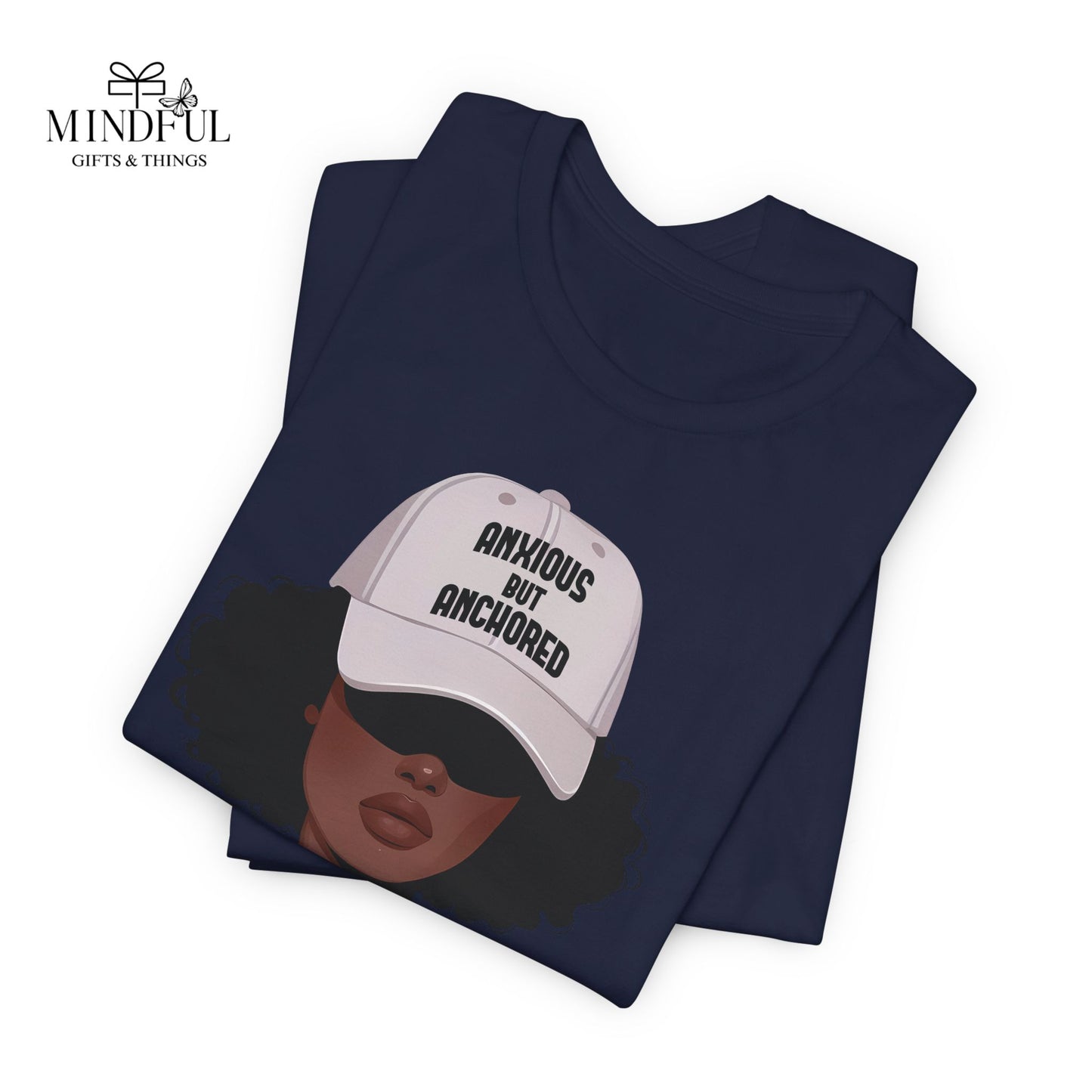 Ambitious But Anchored Graphic Tee — Empowered Black Woman Design