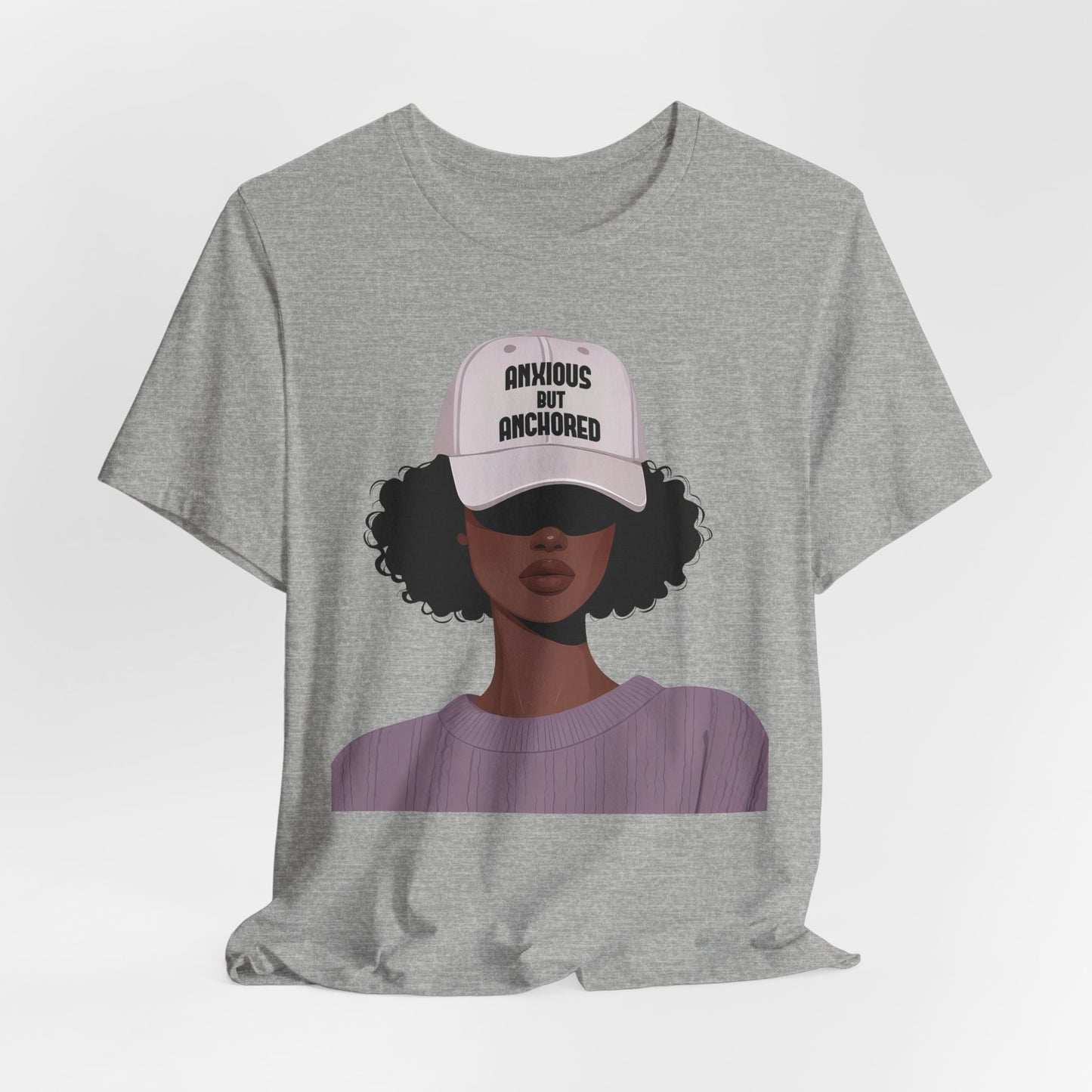 Ambitious But Anchored Graphic Tee — Empowered Black Woman Design
