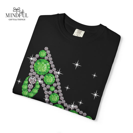 Mental Health Awareness T-Shirt — "Fight Like a Boss" Green Ribbon Heels