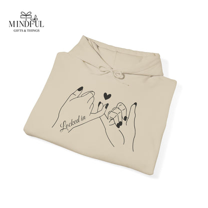 Hoodie — Minimal 'Promise' Pinky Swear Line Art Pullover