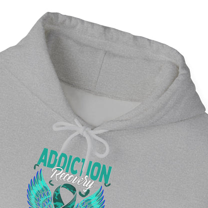 Addiction Warrior Hoodie — Recovery Support Ribbon Sweatshirt