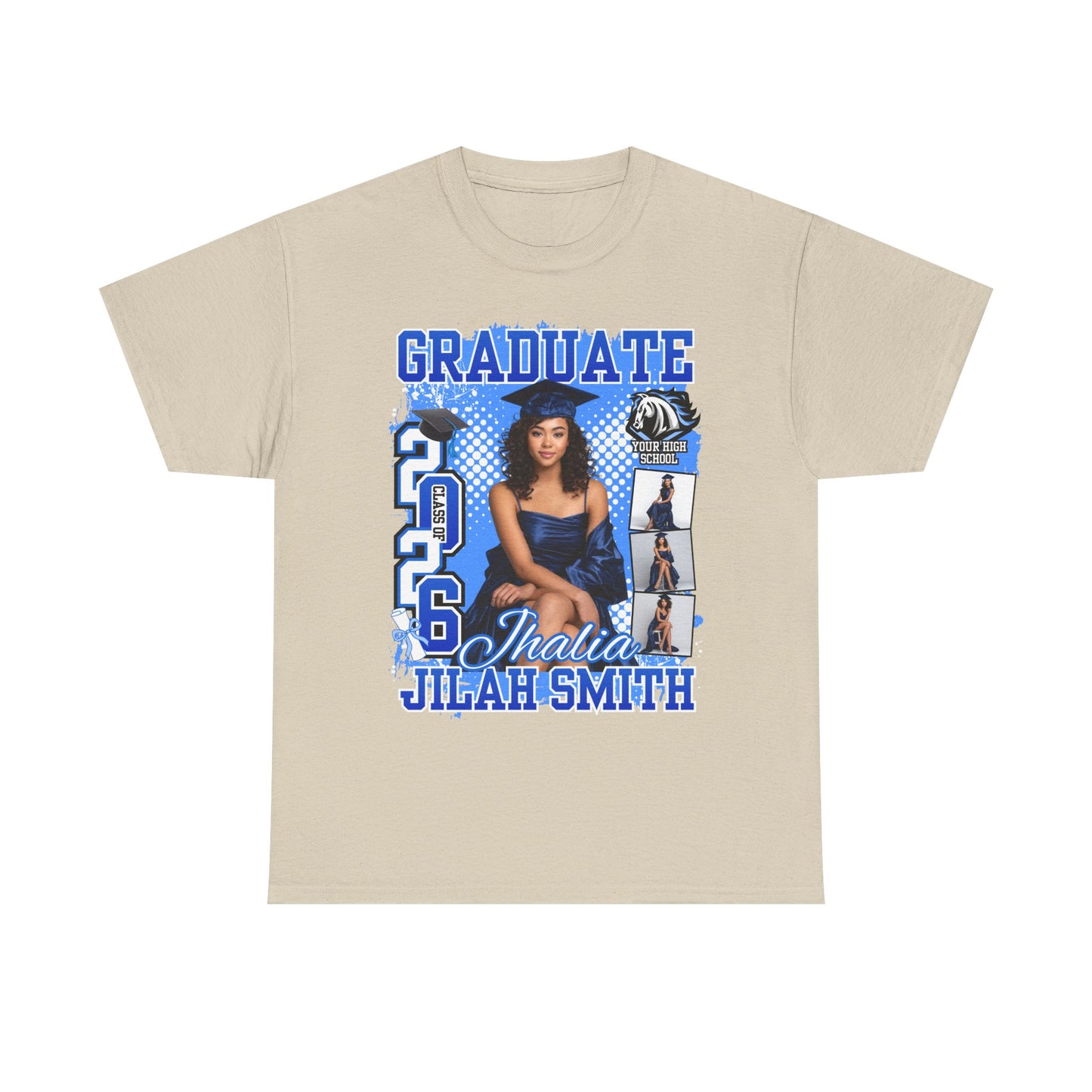 Graduate 2026 Custom Photo T-Shirt — Personalized Name & Picture Keepsake