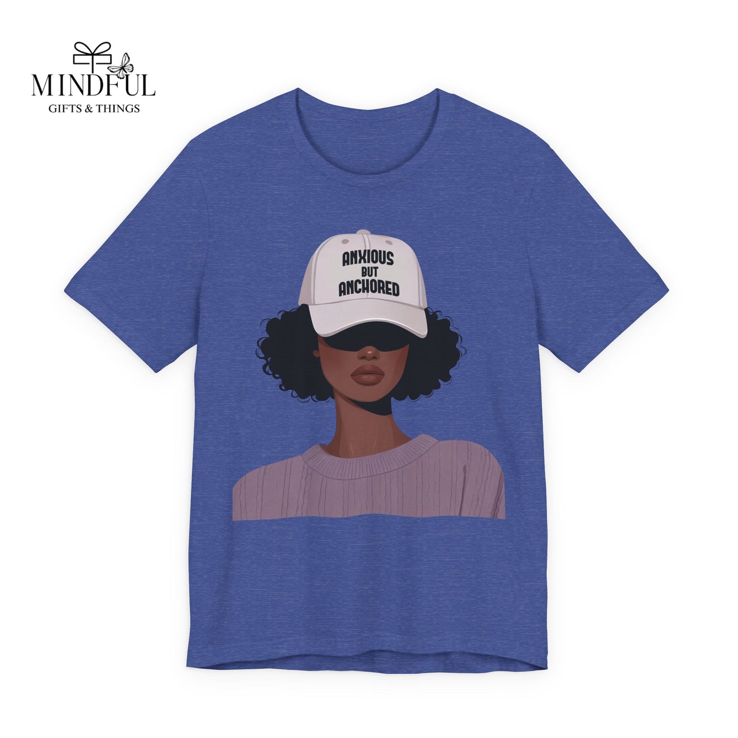 Ambitious But Anchored Graphic Tee — Empowered Black Woman Design