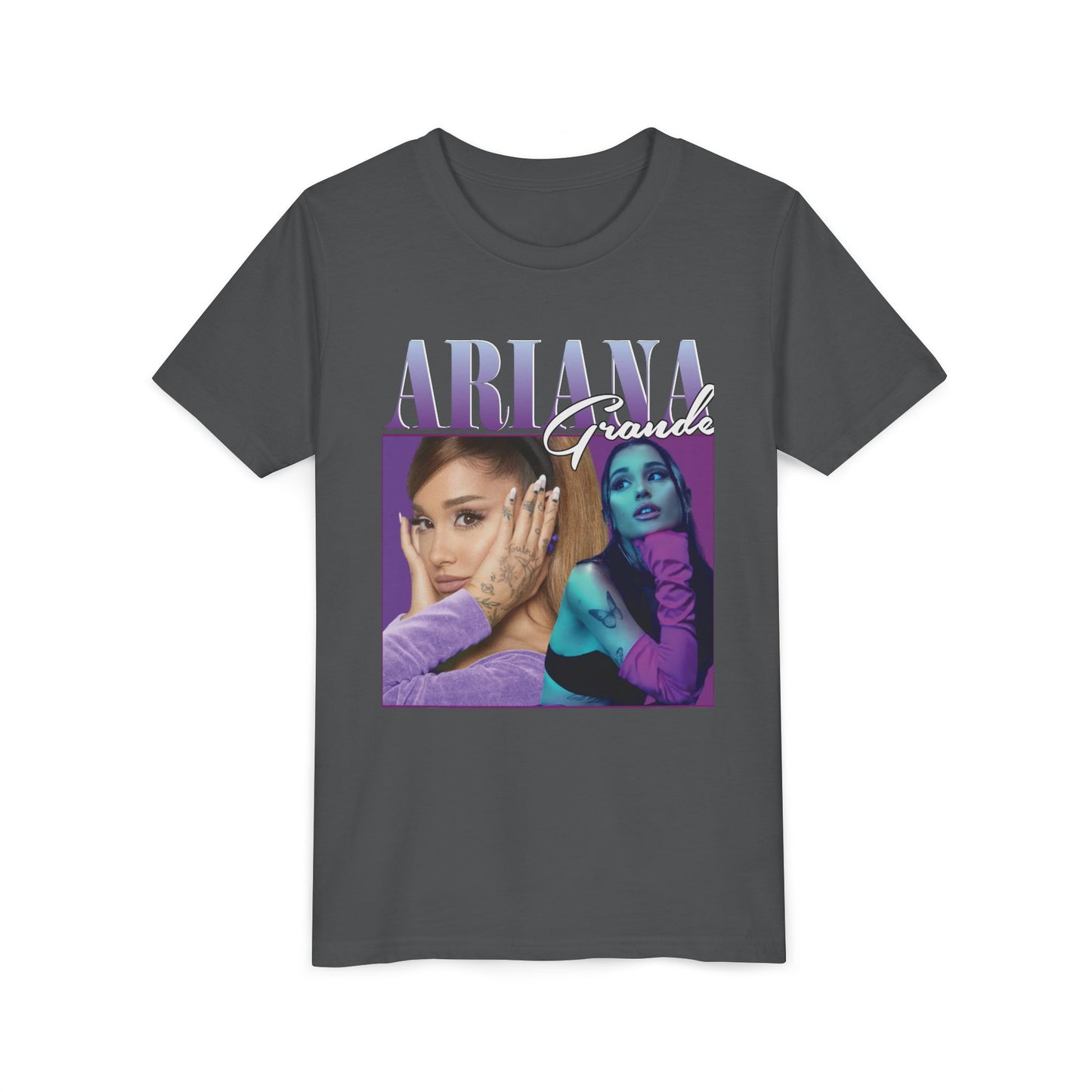 Youth Music Graphic Tee - Purple Photo Collage Design