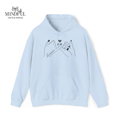 Hoodie — Minimal 'Promise' Pinky Swear Line Art Pullover