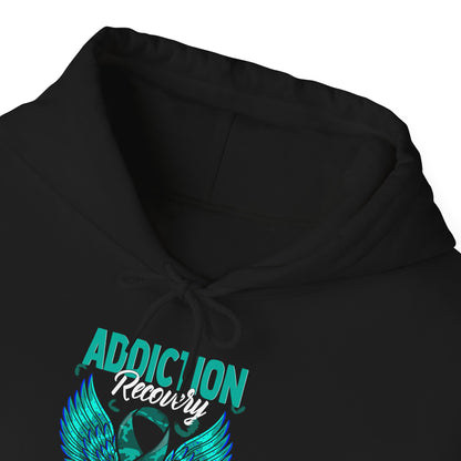 Addiction Warrior Hoodie — Recovery Support Ribbon Sweatshirt