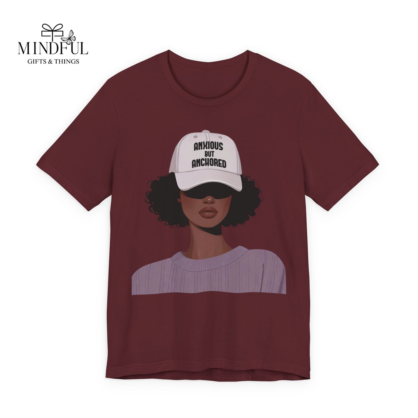 Ambitious But Anchored Graphic Tee — Empowered Black Woman Design