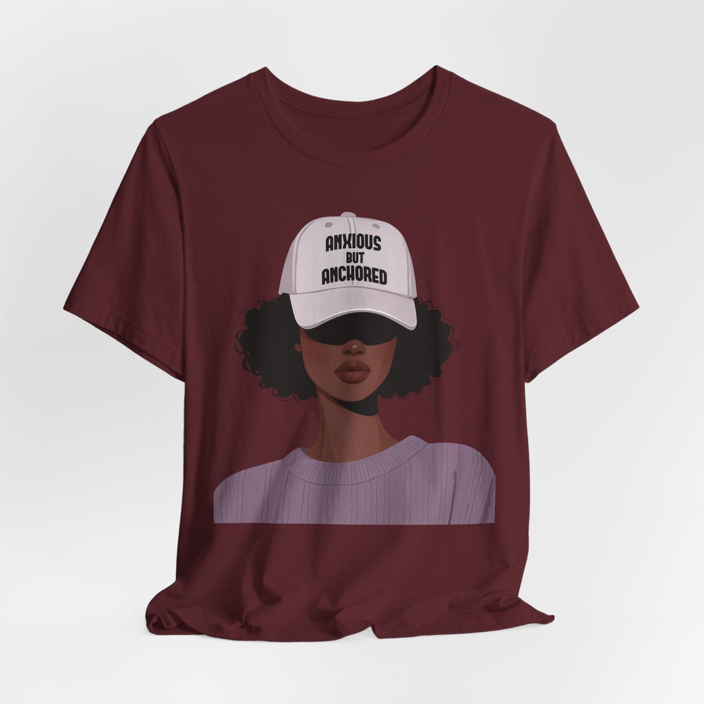 Ambitious But Anchored Graphic Tee — Empowered Black Woman Design