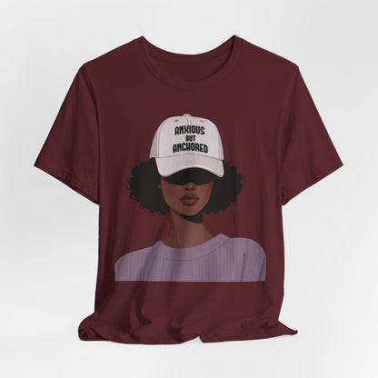 Ambitious But Anchored Graphic Tee — Empowered Black Woman Design