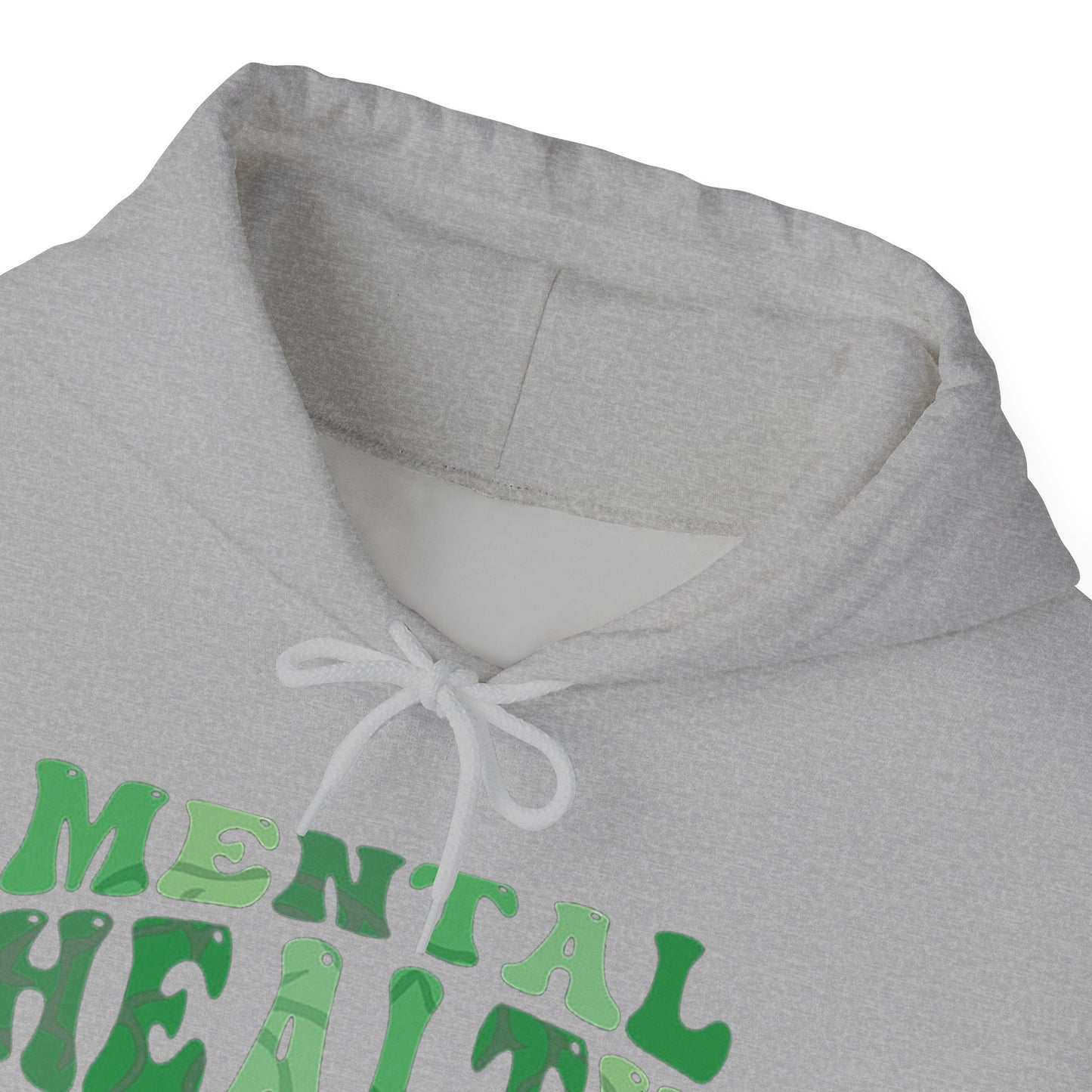Mental Health Matters Hoodie — Green Retro Awareness Pullover