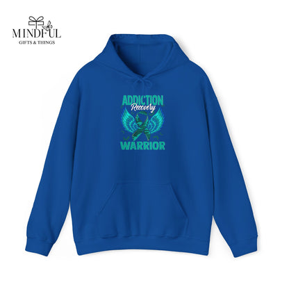Addiction Warrior Hoodie — Recovery Support Ribbon Sweatshirt
