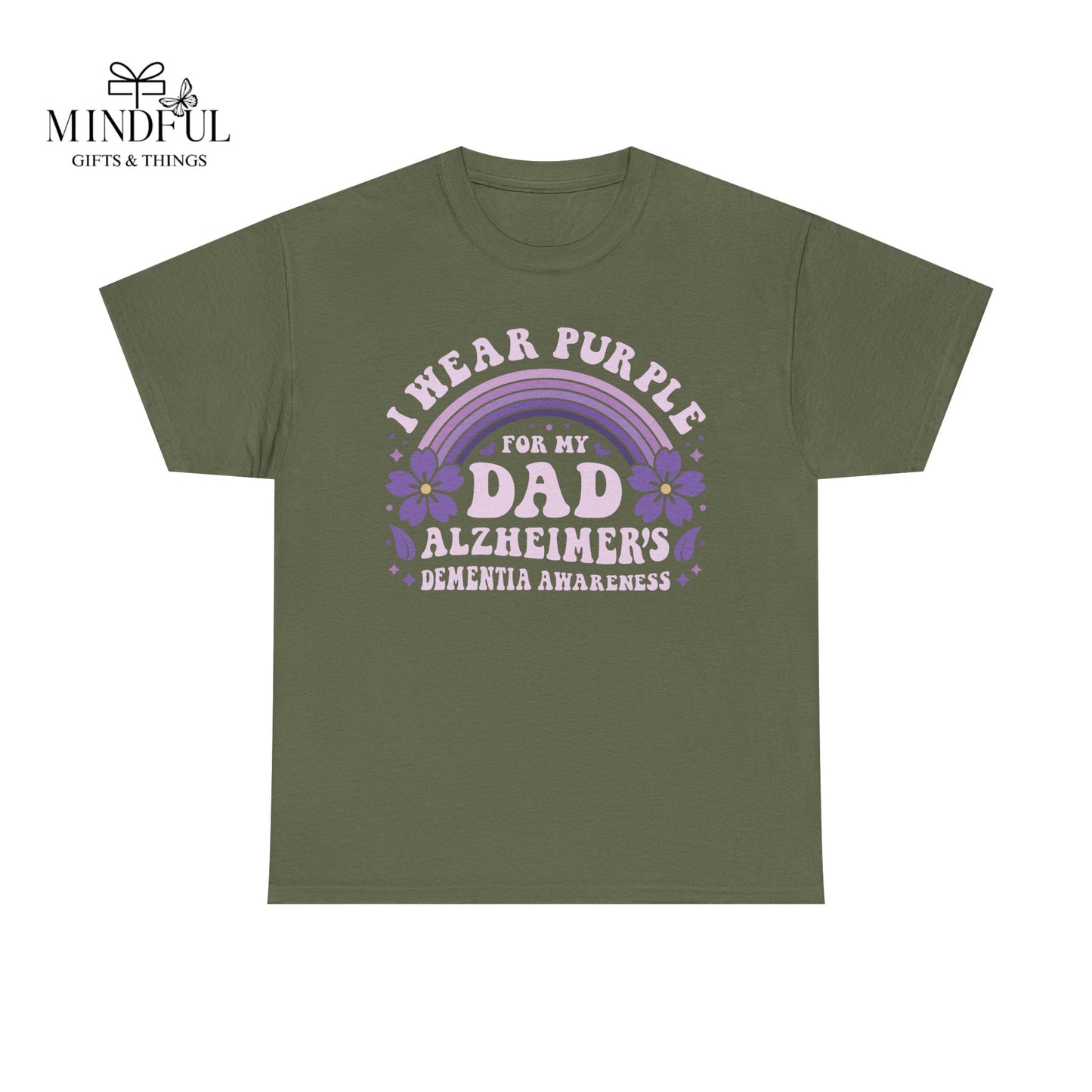 Alzheimer’s Awareness Dad T-Shirt — "I Wear Purple For My Dad" Support Tee