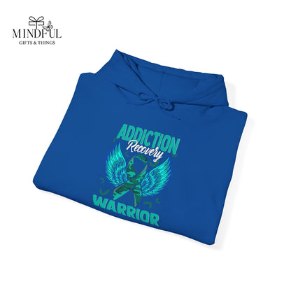 Addiction Warrior Hoodie — Recovery Support Ribbon Sweatshirt