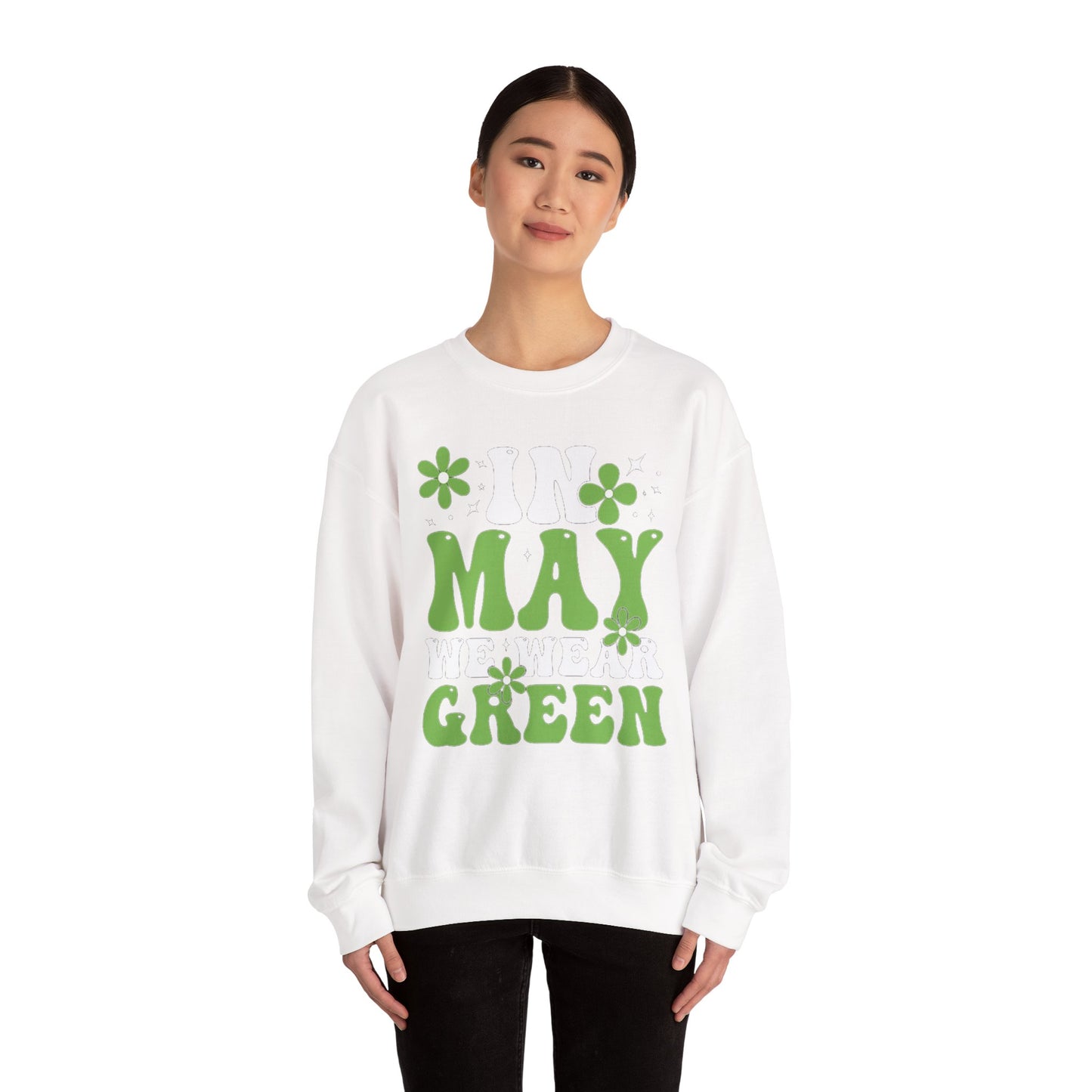 May the Green Crewneck Sweatshirt — St. Patrick’s Day Retro Floral Tee