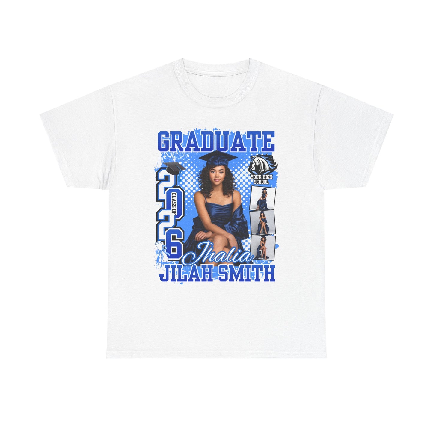 Graduate 2026 Custom Photo T-Shirt — Personalized Name & Picture Keepsake