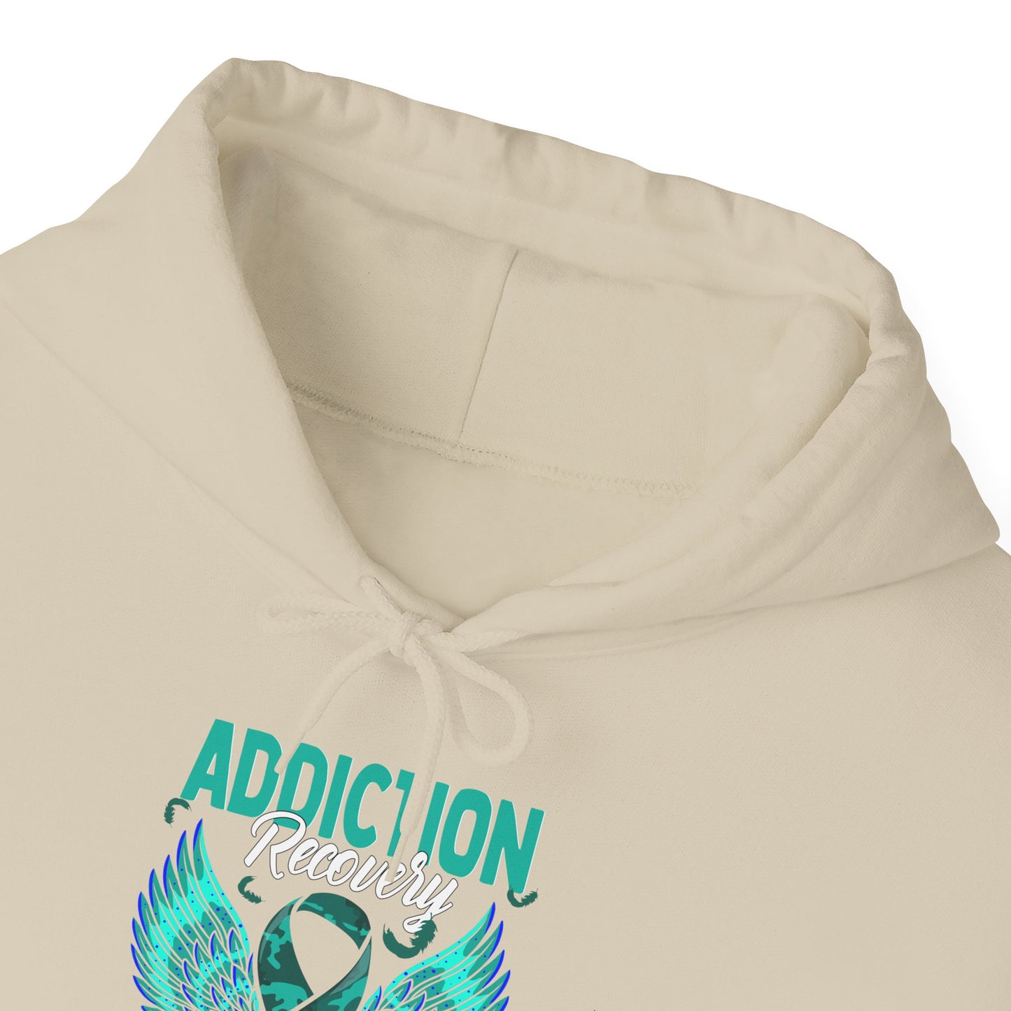 Addiction Warrior Hoodie — Recovery Support Ribbon Sweatshirt